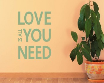 Love is All You Need Quotes Wall Decal Love Vinyl Art Stickers Love is All You Need Quotes Wall Decal Love Vinyl Art Stickers